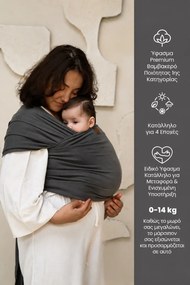 Stewehome Ελαστικός μάρσιπος από 100% βαμβάκι για βρέφη Γκρι