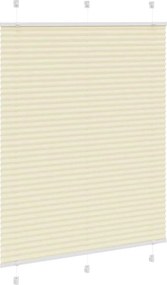 vidaXL Πλισέ περσίδα Κρέμα 110x150 cm Πλάτος υφάσματος 109,4 cm