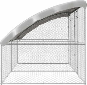 vidaXL Κλουβί Σκύλου 2 pcs Ασημί 4 x 2 x 2 m Γαλβανισμένος χάλυβας