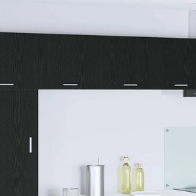 vidaXL Κρεμαστό ντουλάπι 2 pcs Μαύρος Δρυς και Λευκό 50 x 31 x 40 εκ.
