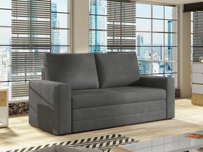 Καναπές κρεβάτι Elyria 107, Αποθηκευτικός χώρος, Γκρι, 82x160x90cm, 84 kg, Πόδια: Πλαστική ύλη, Ξύλο: Πεύκο | Epipla1.gr