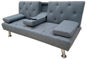 REST GREY ΥΦΑΣΜΑ ΚΑΝΑΠΕΣ-ΚΡΕΒΑΤΙ 168X88εκ.
