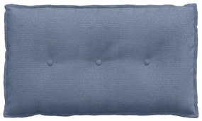vidaXL Μαξιλάρι Πλάτης Μπλε 80 x 50 cm Υφασμάτινο Κορντουρά