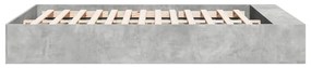 Πλαίσιο Κρεβατιού Γκρι Σκυροδέματος 160x200 εκ. Επεξεργ. Ξύλο - Γκρι