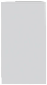vidaXL Μπουφές Γυαλιστερός Λευκός 70 x 40,5 x 75 εκ. από Μοριοσανίδα