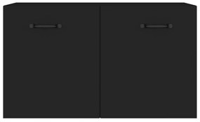 Ντουλάπι Τοίχου Μαύρο 60x36,5x35 εκ. από Επεξεργασμένο Ξύλο - Μαύρο