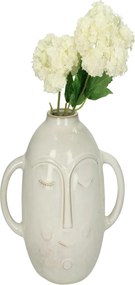 Βάζο ArteLibre Πρόσωπο Λευκό Κεραμικό 19x12.7x18.6cm