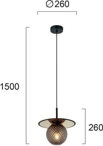 Φωτιστικό οροφής Viokef Cairo-Φιμέ