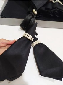Σετ τραπεζομάντηλου και ράνερ για τραπέζι φαγητού Μαύρο 145x200 cm