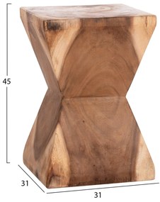 ΒΟΗΘΗΤΙΚΟ ΣΚΑΜΠΟ ANVIL HM9756.11 ΞΥΛΟ SUAR ΣΕ ΦΥΣΙΚΟ ΧΡΩΜΑ 31x31x45Yεκ.