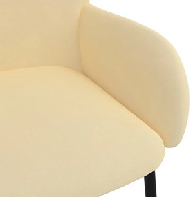 vidaXL Καρέκλες Τραπεζαρίας 2 τεμ. Κρεμ Βελούδινες