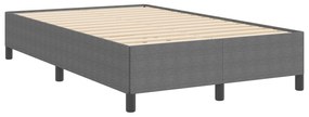 vidaXL Κρεβάτι Μάτ Ιδανικό Γκρι 120x200 εκ. Ύφασμα Κορδούρα