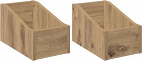 vidaXL Κουτί LP 2 τμχ. Artisan Δρυς 18 x 32 x 18 εκ.