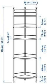 FROSJON γωνιακή ραφιέρα, 35x156 cm 105.748.99
