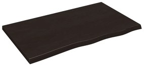 vidaXL Επιφάνεια Τραπεζιού Σκούρο Καφέ 100x60x(2-4)εκ Επεξ. Μασίφ Δρυς
