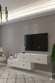 Stewehome Σετ 2 τεμαχίων επιτοίχια μοντέρνα βάση τηλεόρασης 120x30x30 cm