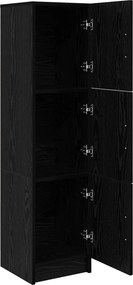 vidaXL Highboard Μαύρη Οξυά 31.5 x 32 x 122.5 εκ