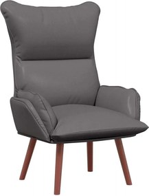 vidaXL Πολυθρόνα Γκρι 69 x 74 x 93 εκ. Δερματίνη
