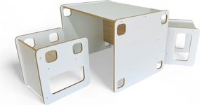 Σέτ Παιδικό Τραπεζάκι με 2 Καρέκλες Cubo White
