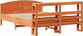 vidaXL Σκελετός Κρεβ. Χωρίς Στρώμα Καφέ Κεριού 150x200 εκ Μασίφ Πεύκο