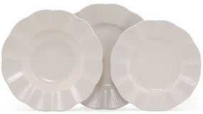 Σερβίτσιο Πιάτα Φαγητού (Σετ 18Τμχ) 710KTP3385 White Hermia 18 τμχ Πορσελάνη