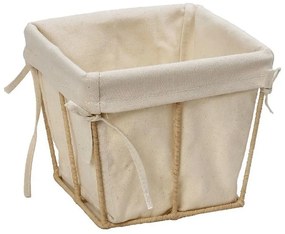 Καλάθι Αποθήκευσης Τετράγωνο AMN115 12x12x9,5cm Beige Espiel Cotton,Wicker
