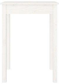 vidaXL Τραπεζαρία Λευκή 55 x 55 x 75 εκ. από Μασίφ Ξύλο Πεύκου