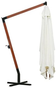 vidaXL Ομπρέλα Κρεμαστή Λευκή 300 x 400 εκ.