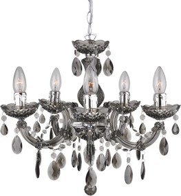 Πολυέλαιος Οροφής Aca Nefertiti SF3505PSM Chrome/Tinto