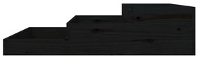vidaXL Ζαρντινιέρα Μαύρο 107 x 107 x 27 εκ. από Μασίφ Ξύλο Πεύκου