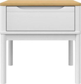 vidaXL Τραπεζάκι FLORO Λευκό 55x55x54 εκ από Μασίφ Ξύλο Πεύκου