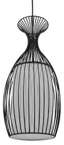 Φωτιστικό Οροφής Rea 01196 Black GloboStar Metal, Fabric