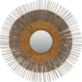 ΚΑΘΡΕΠΤΗΣ ΜΕ ΠΛΑΙΣΙΟ MENDONG GRASS Φ105εκ ΣΕ ΧΡΩΜΑ ΦΥΣΙΚΟ ΧΡΥΣΟ HM7798