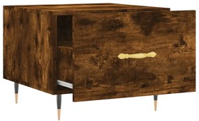 vidaXL Τραπεζάκια Σαλονιού 2 τεμ Καπνιστή Oak 50x50x40 εκ Επεξ. Ξύλο