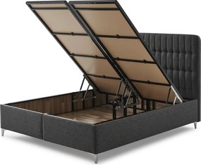 Κρεβάτι Punto με Αποθηκευτικό Χώρο - 150x200cm Ανθρακί