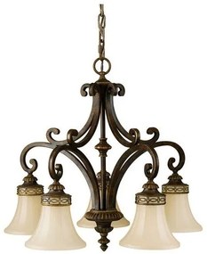 Πολυέλαιος Κρεμαστό Φωτιστικό 5xE27  Καφέ  Drawing Room FE-DRAWING-ROOM5 Elstead Lighting FE-DRAWING-ROOM5 Καφέ