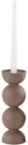 Κηροπήγιο Formas 027129 8x8x24cm Beige Αλουμίνιο
