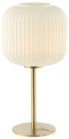 Φωτιστικό Επιτραπέζιο 20252 1xE27 Max 25W White - Brushed Brass Metal, Glass