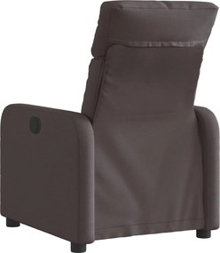 vidaXL Πολυθρόνα Ανακλινόμενη Ηλεκτρική Σκούρο Καφέ Υφασμάτινη