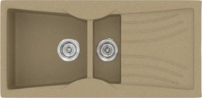 Sanitec Classic 329 (104×51) - Γρανιτένιος νεροχύτης - Metallic CREAM