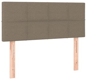 vidaXL Κρεβάτι Boxspring με Στρώμα Taupe 100 x 200 εκ. Υφασμάτινο