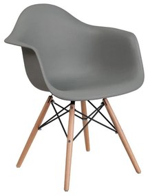 Καρέκλα Casual Fylliana Γκρί κάθισμα - Φυσικά πόδια 65x64x79 εκ. 4αδα 65x64x79 εκ.