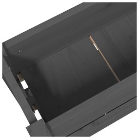 vidaXL Ζαρντινιέρα Γκρι 77 x 25 x 66 εκ. από Μασίφ Ξύλο Πεύκου