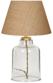 Φωτιστικό Επιτραπέζιο Trans 204-0055 22x22x30cm 1xE27 Clear-Beige GloboStar