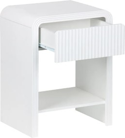 Κομοδίνο Zeplen pakoworld MDF σε λευκή απόχρωση 40x30x53εκ