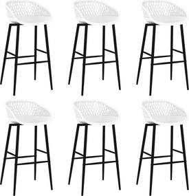 vidaXL Σετ Επίπλων Μπαρ 7 Τεμαχίων Λευκό