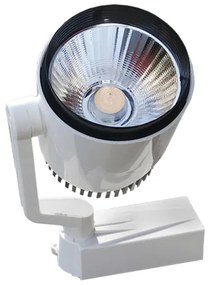 Μονοφασικό Bridgelux COB LED Φωτιστικό Σποτ Ράγας 20W 230V 3000lm 24° Θερμό Λευκό 3000k GloboStar 93015