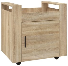 vidaXL Γραφείο Τρόλεϊ Sonoma Δρυς 60x45x60 εκ. από Επεξεργασμένο Ξύλο