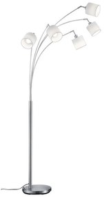 Φωτιστικό Δαπέδου Tommy R46330501 5xE14 28W 30x200cm Nickel Mat RL Lighting Metal, Fabric