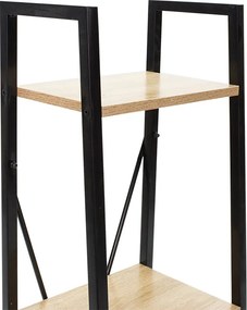 Βιβλιοθήκη Ramon pakoworld φυσικό-μαύρο 34x32,5x148εκ